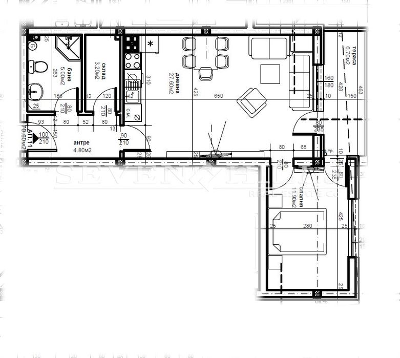Продава се Двустаен апартамент в Пловдив, Коматево - 79 кв.м за 1088 €/кв.м - Снимка #1