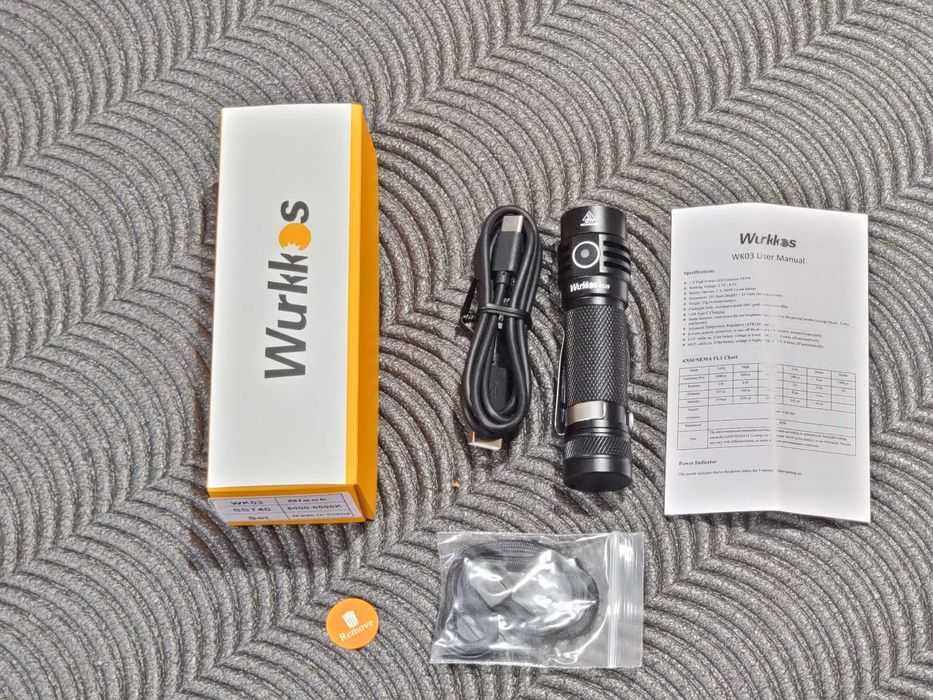 EDC фенер Wurkkos wk03, диод SST40, 1800lm. 6000K