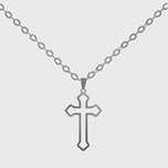 Унисекс колие с висулка от неръждаема стомана ‘Cross’