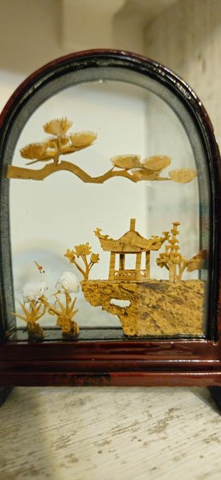 Vand set farfurie+cutie Chokin,diorame si stampe asiatice vechi.8 poze