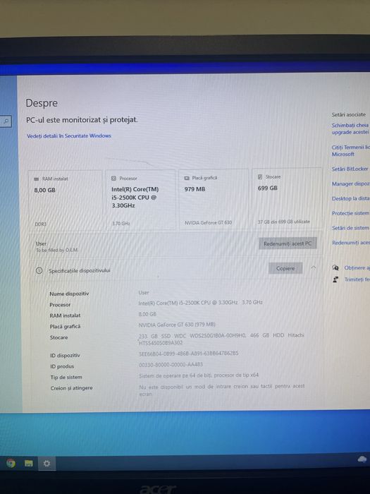 Calculator x64 I5-2005k 8GB RAM DDR3 Geforce GT 630