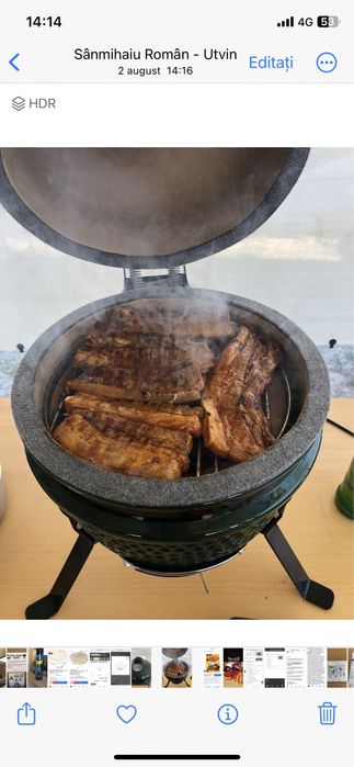 Gratar ceramic  merge folosit si ca cuptor si gratar si afumatoare