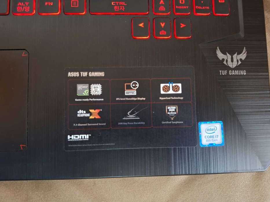 Сотилади 17,3" ASUS TUF GAMING  FX705GD, i7-8750