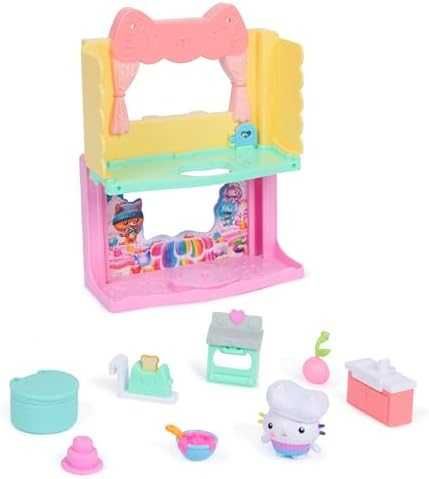 Нова Gabby's Dollhouse Кухня Кейки + Фигурка Аксесоари за Деца играчка