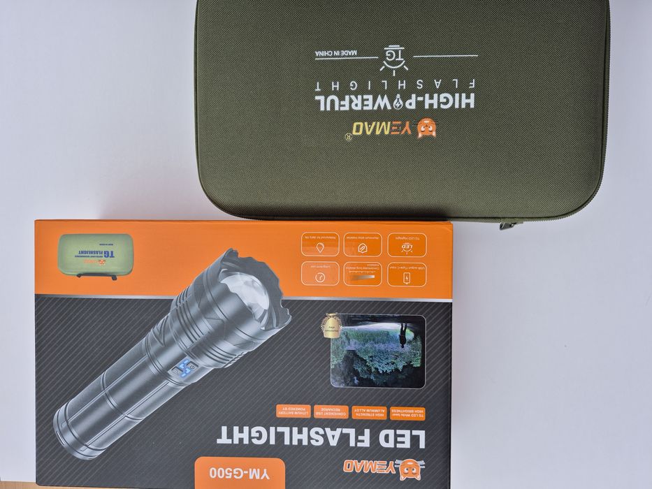 Супер мощен LED лазерен фенер YM-G500/3200м/4000lm