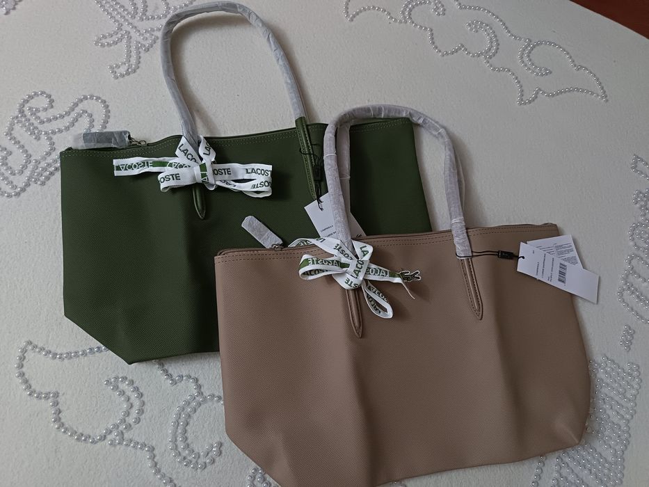 Новый сумкалар зеленый/бежевый