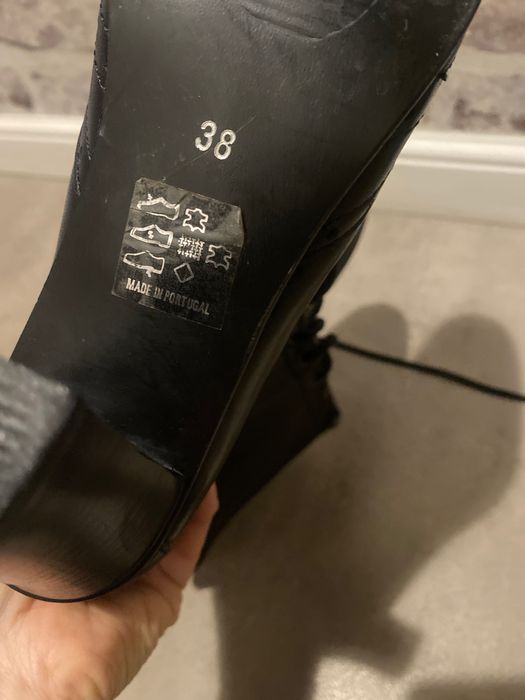 Дамски ботуши от естествена кожа и естествен велур