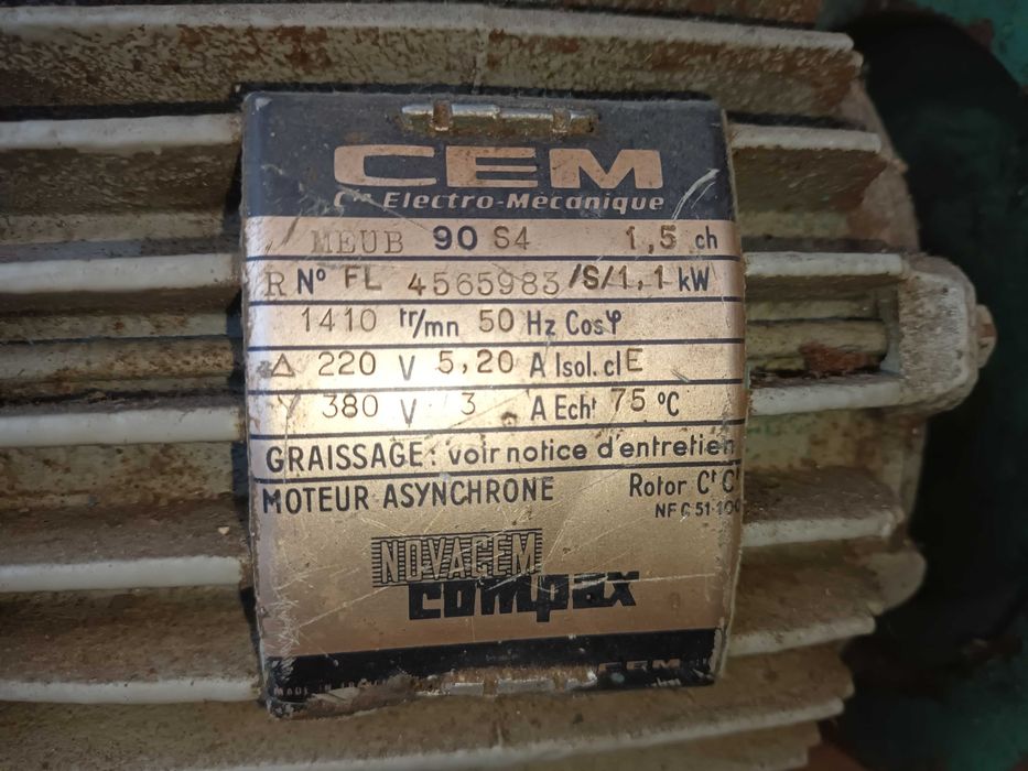 Masa circula + motor 3 faze