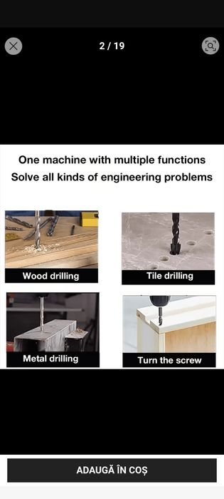 Mașina de găurit și înșurubat cu percuție Noua