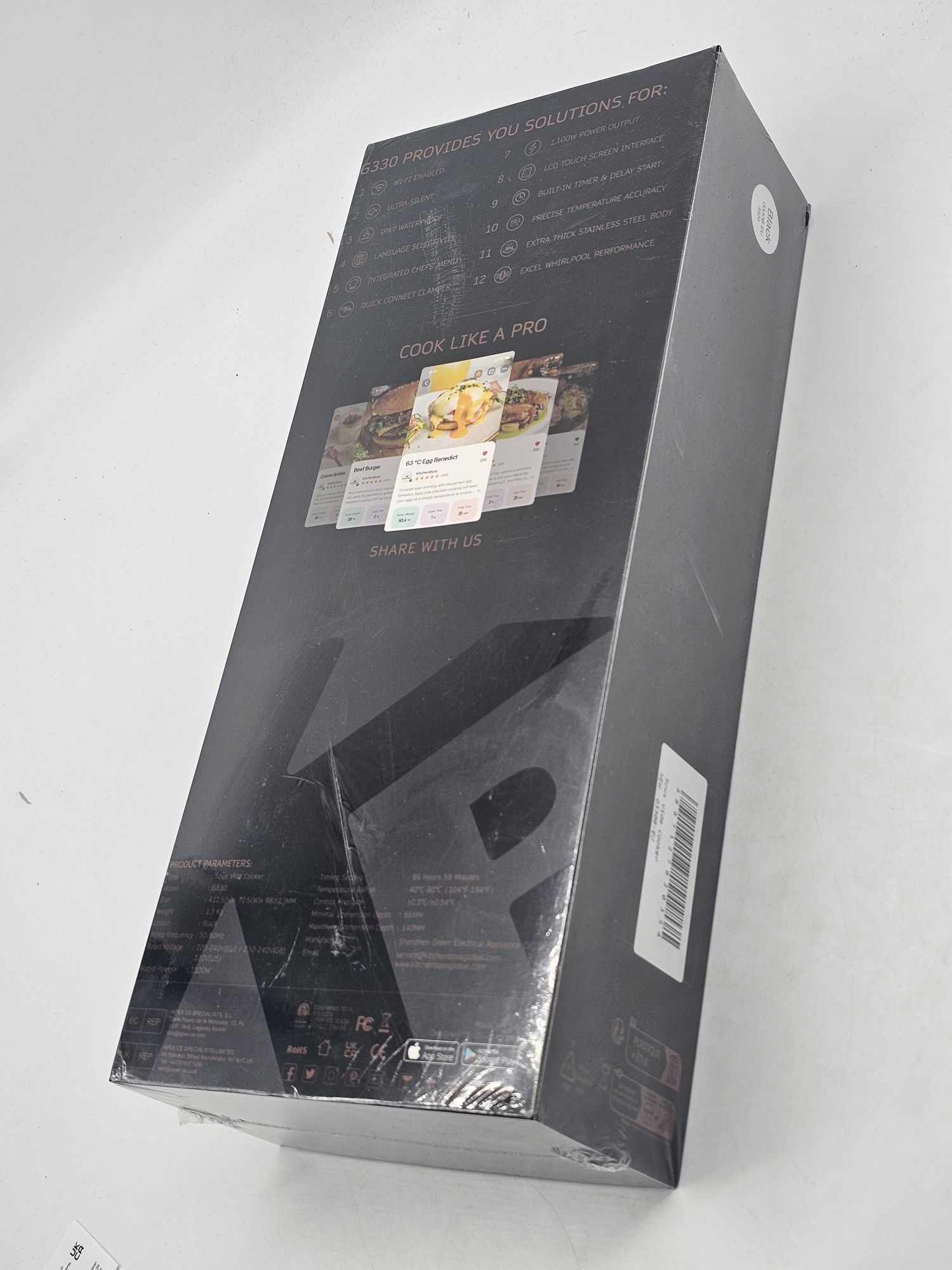 KitchenBoss Sous Vide Stick G330 cu WiFi - Aparat de Gatire Sous Vide