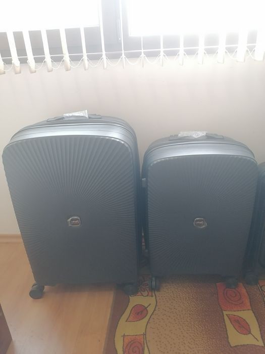 Нови Два броя куфари за багаж голям и среден Grand Ghepard Grafitt Пол