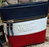 Geanta mini Tommy Hilfiger, logo imprimat, saculet, etichetă