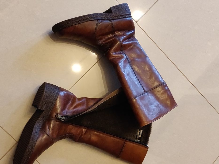 Vand cizme de piele  naturala inblanite