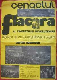 Afis Cenaclul Flacara 1987 rar