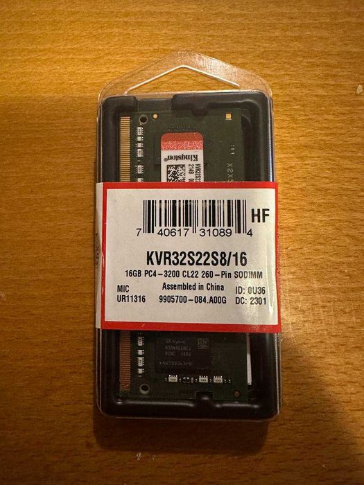 Нова RAM памет Kingston 16GB DDR4 3200MHz SODIMM