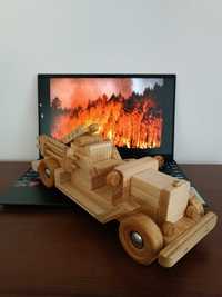 Maşinuţă Pompierii eco din lemn (hand made)