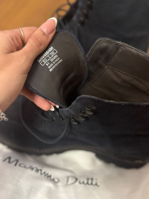 Massimo Dutti / Ghete Elegante / Piele Întoarsă