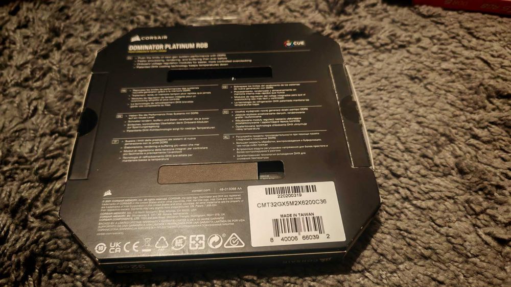 Рам памет Corsair DOMINATOR PLATINUM 32GB (2x16GB) DDR5 6200MHz