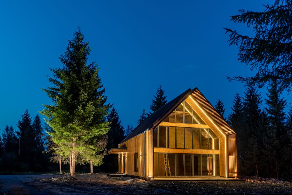Cabana/ Casa de vacanta noua, standard NZeb Calatele Padure Belis