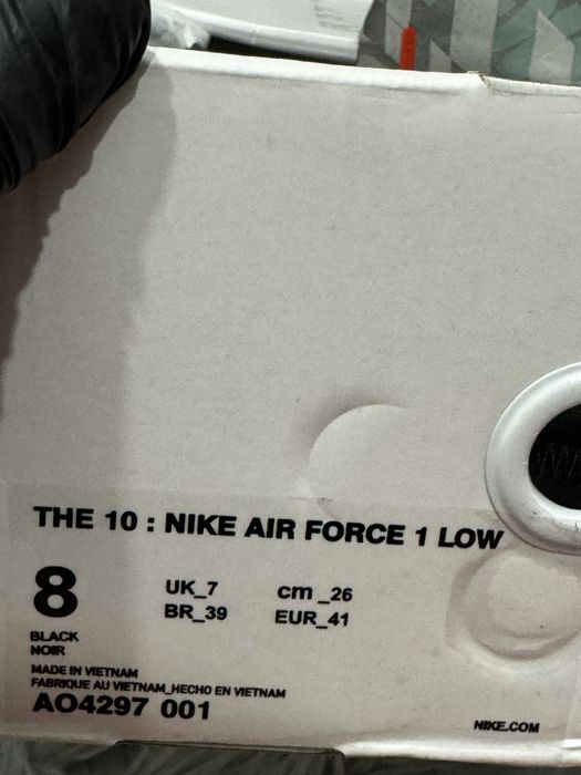 41-43 Air Force 1 Off white Black