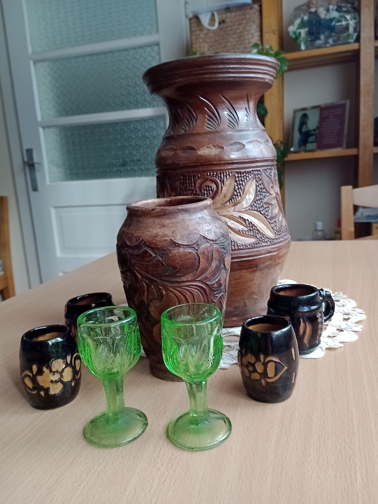 Set vaza + ceasca ceramica