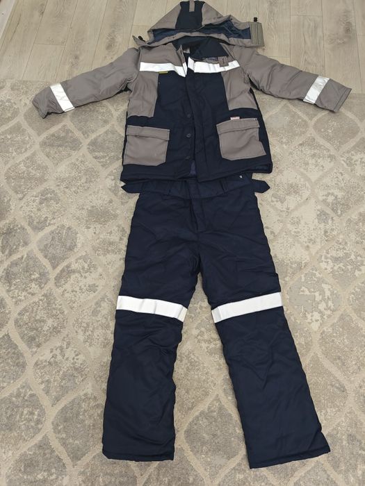 Зимний рабочий костюм (куртка + брюки) со светоотражателями