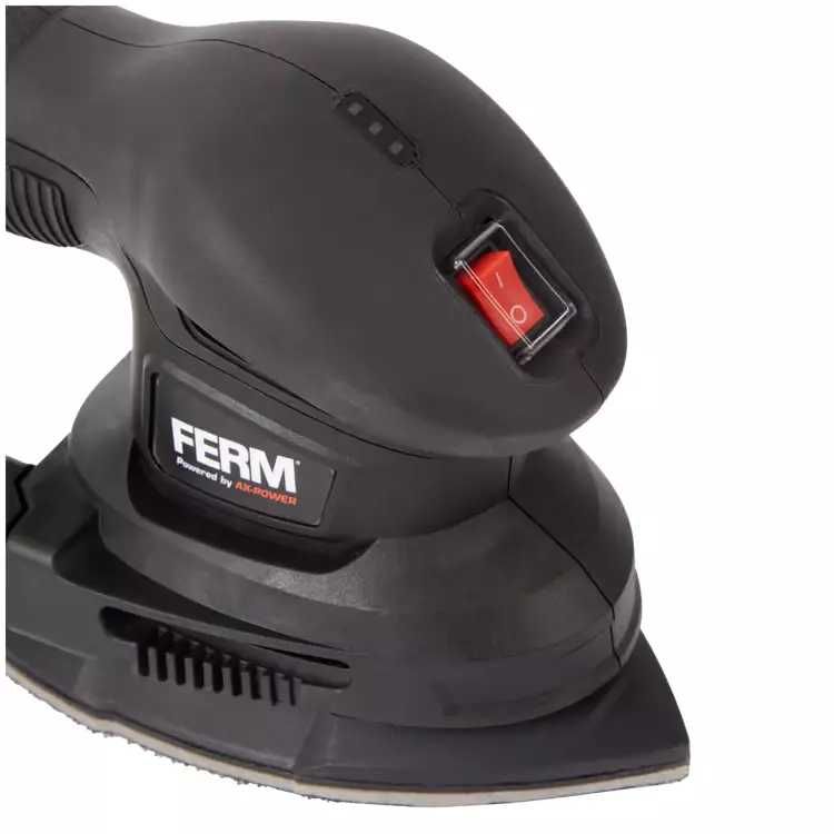 Акумулаторен Мултишлайф FERM AX-Power 12V батерия зарядно 3 шкурки