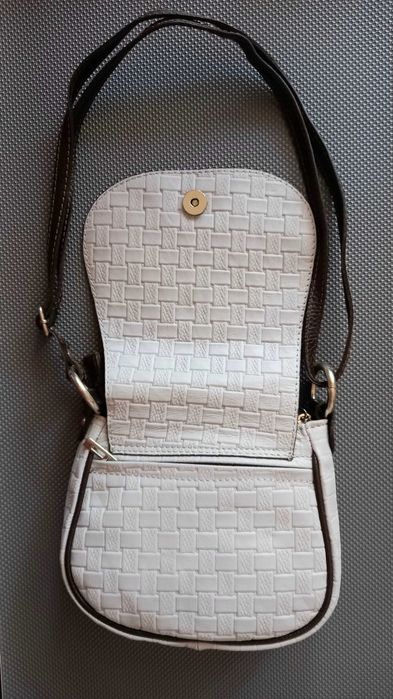 Poșetă damă mică din piele naturală, nouă, made in Italy