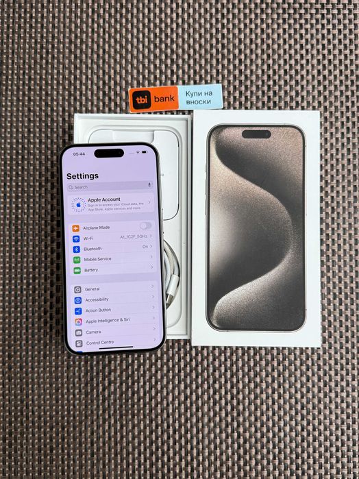 256Gb! iPhone 15 Pro Лизинг от 50лв/мес Natural Titan опция изплащане