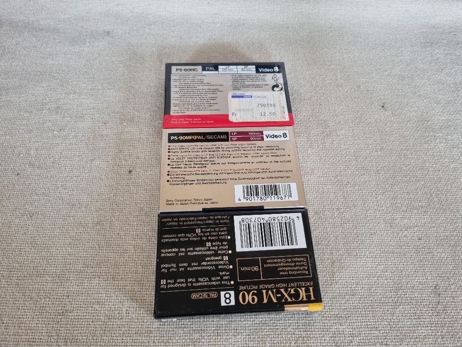 Pachet 3 Casete Video 8 mm Metal. Noi. Sigilate.