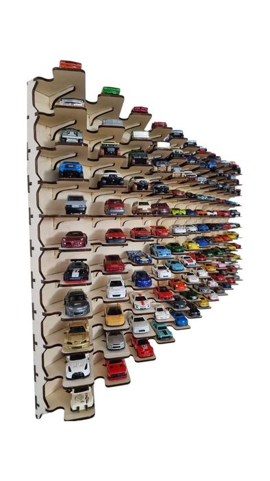 3 x Suport display raft masinute la 45 grade hot wheels