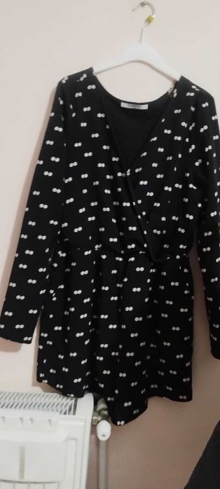 Salopeta Neagra Cu Buline Albe