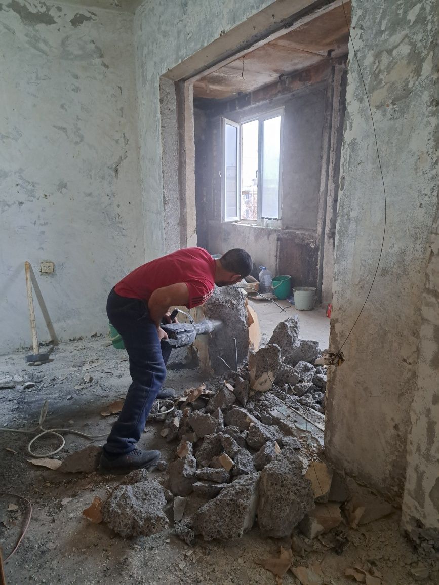 Демонтаж услуга подготавливаем квартира к ремонту Рустам