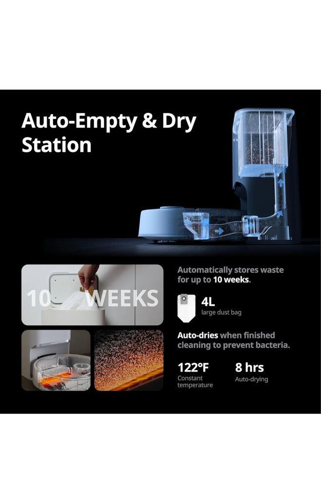 Aspirator robot SwitchBot S10 și mop cu stații duble Nou