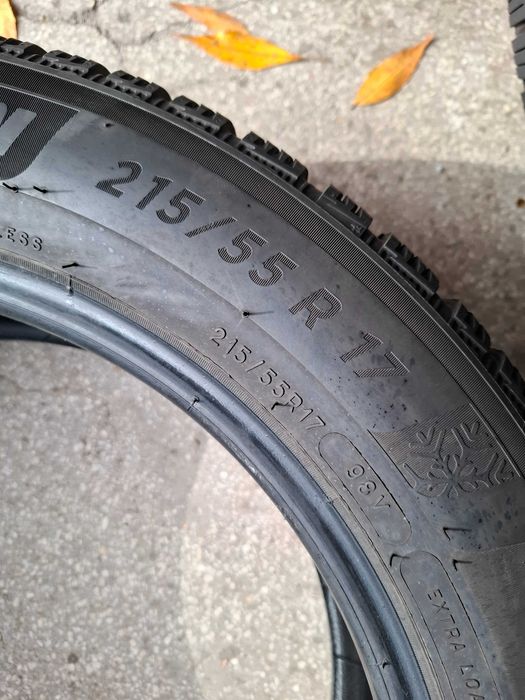 4 Зимни гуми Мишелин 215/55/17 ДОТ21 (безплатно поставяне)