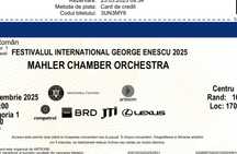 Festivalul Enescu 2 bilete categoria 1 MAHLER CHAMBER ORCHESTRA