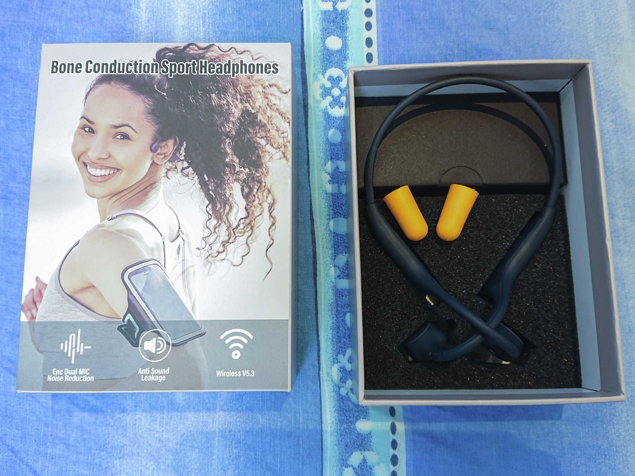 Casti sport Bone Conduction Wireless SANATO DG08 NavyBlue