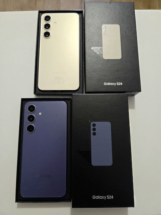 Samsung S24 5G violet + auriu gold garantie cutie completa