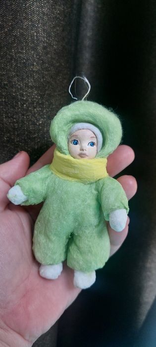 Ёлочные игрушки из ваты,  ручной работы