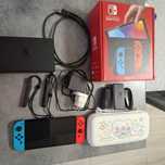 Nintendo switch oled ,червено и синьо плюс акаунт с игри