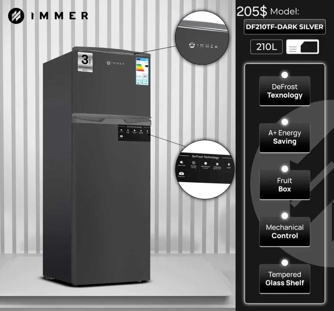 Холодильник Immer DF210TF 210 л DeFrost