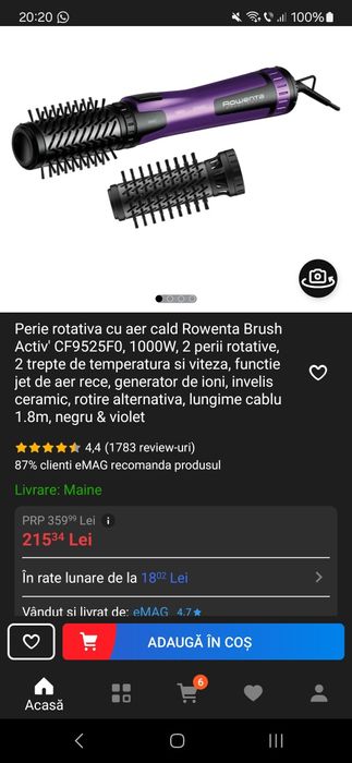 Perie rotativa Rowenta