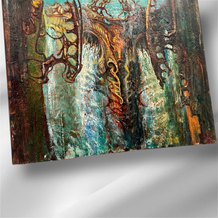 Стара картина върху дърво