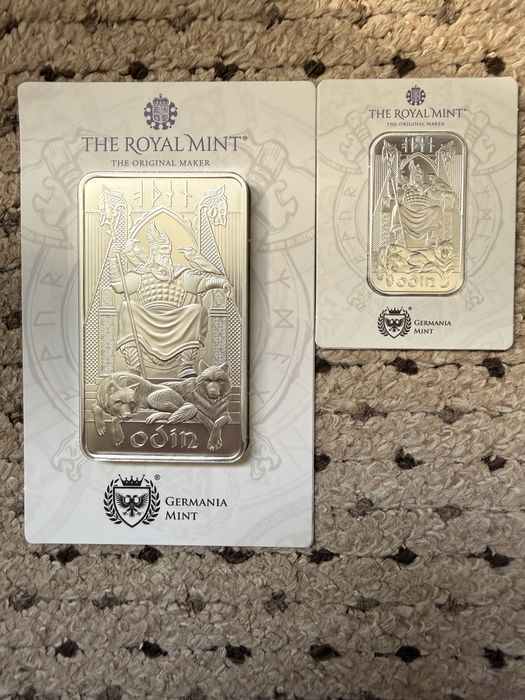Moneda Lingou argint 10/oz Odin/Thor pur 999% 310gr