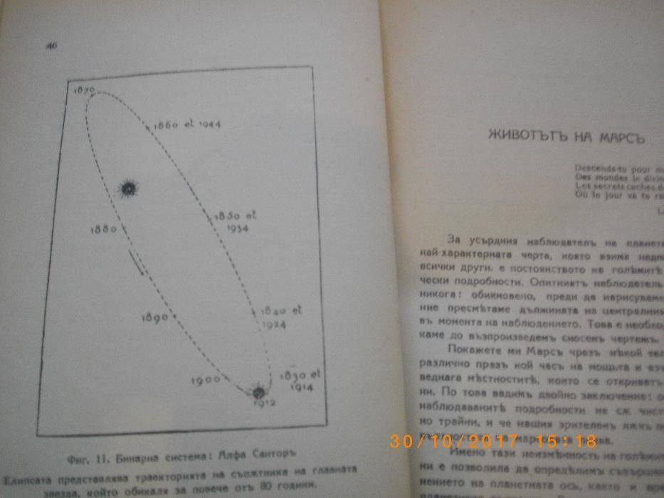 1928г-Антикварна Стара Книга-Животътъ На Марсъ-от Абатъ Т.Мороьо