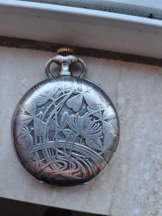 Ceas de buzunar argint MOERIS Swiss