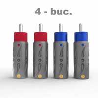 Conector RCA Viborg Argintat la set de 4 buc.