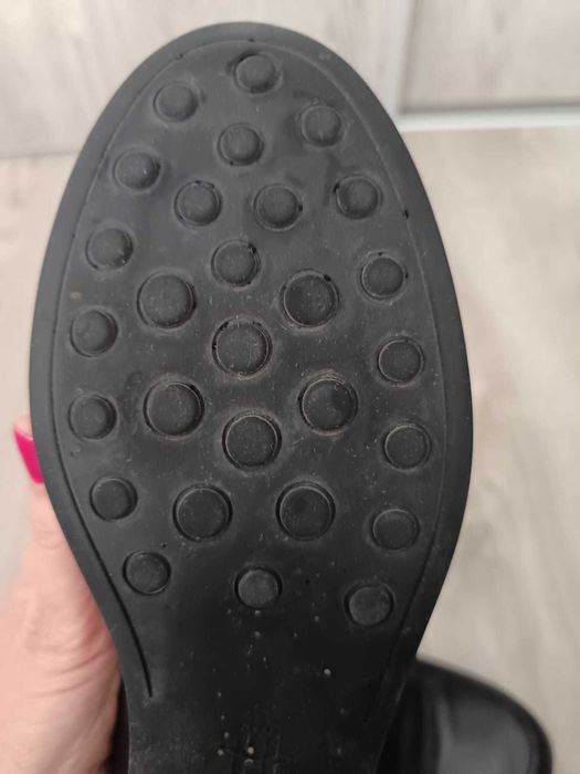 Pantofi mocasini dama Anna Cori negri din piele naturala marimea 38