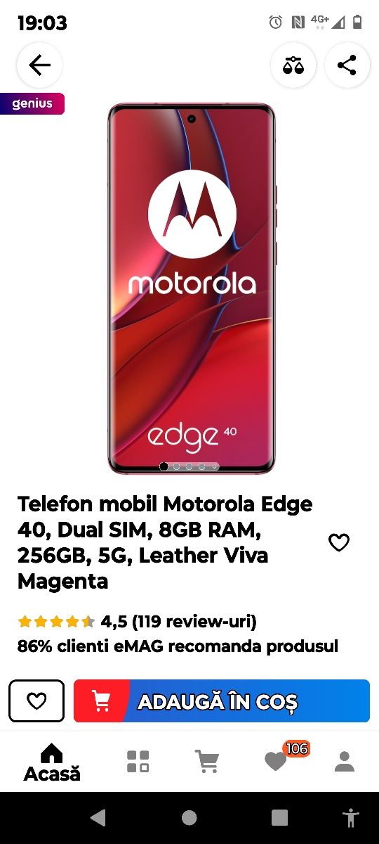 Vând Motorola 40 edge nou