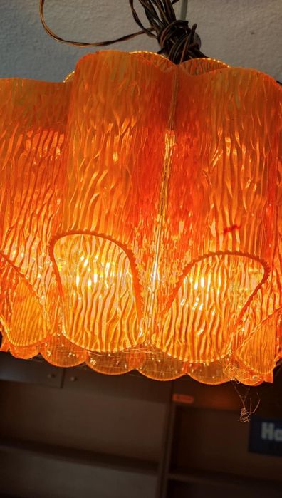 Ретро полилей от 80-те* Интересен дизайн* В свеж оранжев цвят
